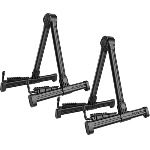 2 Pack Foldable Plastic A-Frame Guitar Stands