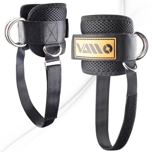 Image of VAIIO Ankle Straps for Cable Machines,Adjustable Comfort fit Neoprene, Reinforce Double D-Ring - Premium Ankle Cuffs to Improve Abdominal Muscles, Lift The Butts, Tone The Legs for Men & Women