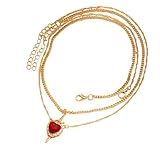 ZFHTJEKNCS Collar Colgante de corazón y Espada de circón para Mujeres con Collar de Cadena de Gargantilla y joyería