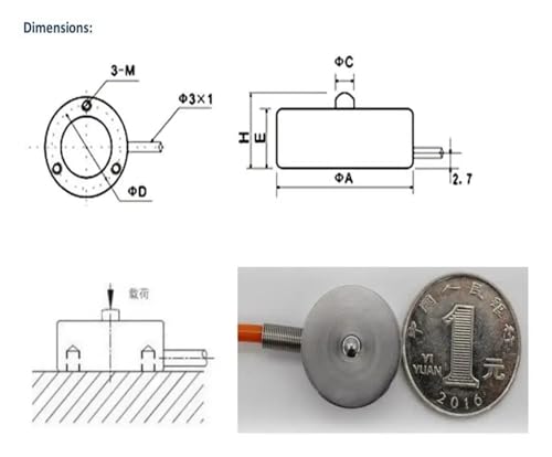 Micro-cellule de charge DYHW-116 avec bouton de compression précis 5kg
