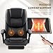Furmax Executive Office Chair with Foot Rest Big and Tall Office Chair Ergonomic Home Office Desk Chairs Reclining High Back Leather Chair with Lumbar Support, 400LBS (Black)