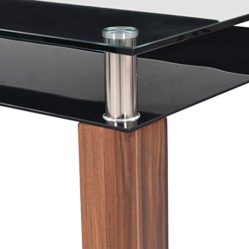 Image of Royal Oak Barcelona Dining Table Set (Black and Brown)