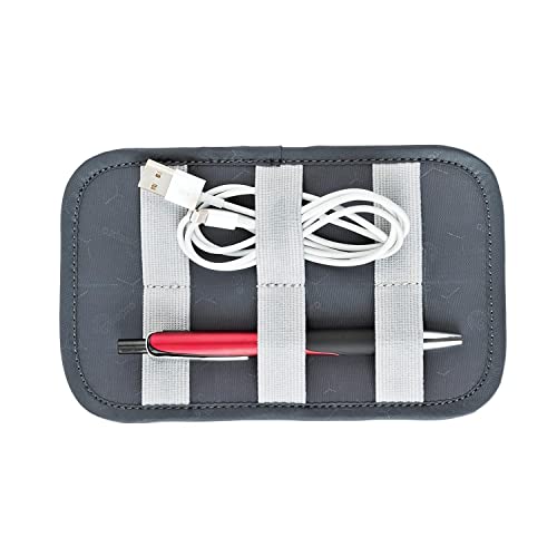 Lowepro GearUp Pouch Mini, Travel Essentials Case, Reiseetui für Telefonkabel, Kabel, Adapter, Akkus, Ladegeräte & USB-Sticks, Smartphone-Zubehörtasche, Hergestellt aus Recyclingmaterial, Grau