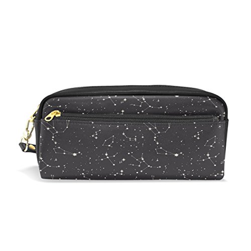 Preisvergleich Produktbild Alaza Constellation Federmäppchen Reißverschluss Kosmetiktasche PU-Leder Multifunktions Stift Stationery Tasche Tasche, große Kapazität