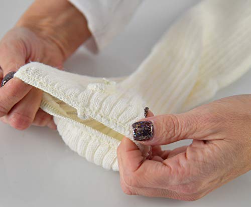 image for HOME-X Stretch Knit Warming Sleeves, Fingerless Gloves for Women, Long