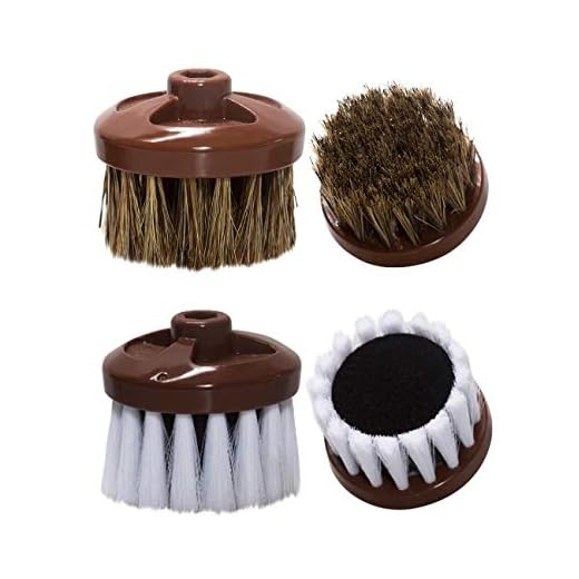 The King's Shoes Electric Shoe Polisher Replacement Brush Set, 2pcs (Brown)