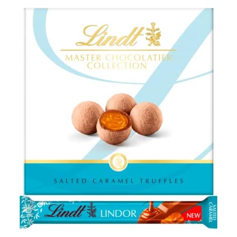 Mothers day gifts - lindt chocolate truffles & Lindt chocolate bar - mothers days gifts, valentines gifts for her - chocolate gift for her (lindt salted caramel truffles) Cover