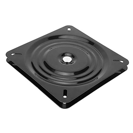 Fditt 10"Taburete de Bar Placa giratoria Reemplazo de la Base del Anillo Giratorio para la Silla basculante reclinable Asiento de Barco con rodamientos de Bolas de 360 ​​&deg;