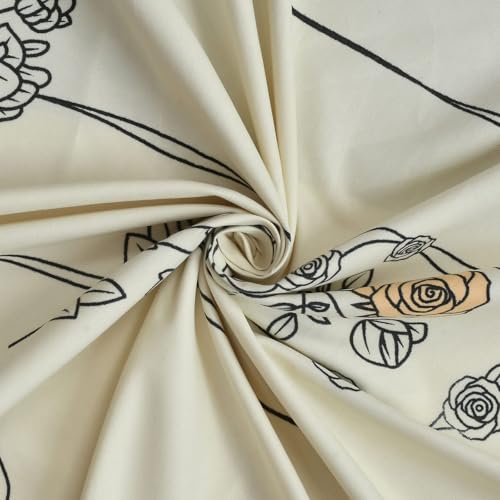 Image of NHD HOME Premium Cotton Flat Double Bedsheets with 2 King Size Pillow Covers | Double Bed Breathable | Wrinklefree | Ultrasoft 220 tc Supersoft Floral | 90x90 Inches, Olive Green