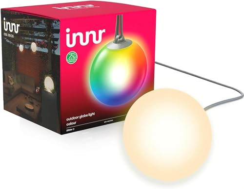 innr Smart Sfera Luminosa da Giardino Estensione, Luci LED, Bianca e Colorata, Lanterne,Palla da Giardino Esterno, Lampada - Confezione da 1 (Set Base OGL 130 C Necessario)