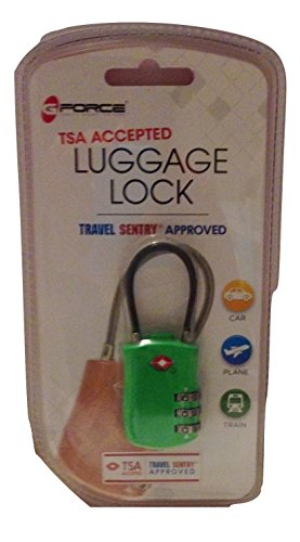 GForce 3-Dial Luggage Lock, Green
