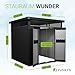 Juskys® Gerätehaus Luzern M - 5,2 m² - Metall Geräteschuppen mit Türen & Fenstern - wetterfest & abschließbar - Fahrradgarage, Gartenhaus - Anthrazit