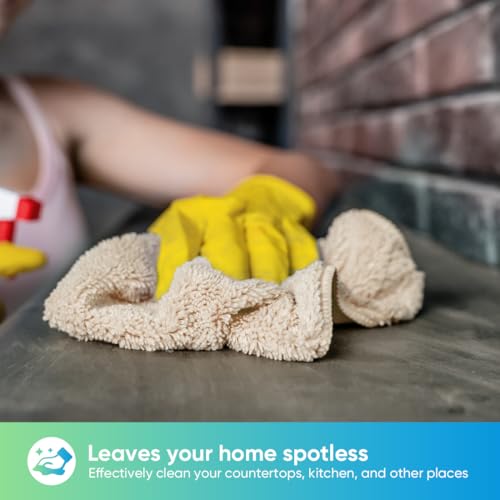 HOMEXCEL Brown Microfiber Cleaning Cloth, 12 Pack Premium Microfiber Towels for Cars, Lint Free, Scratch-Free, Highly Absorbent, Reusable Cleaning Rags for Car, Household, Kitchen, Window, 11.5"X11.5"