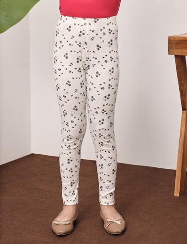 Image of Amazon Brand - Symbol Girl's Cotton Ribbed Stretchable Leggings | Ankle Length | Aged 2-14 Years