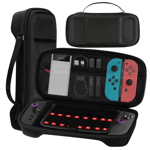 Spardar Large Lenovo Legion Go Carrying Case, Handheld Portable Hard Case for Chargers, Cables, External Hard Drive, Large Power Bank, and 16 Game...
