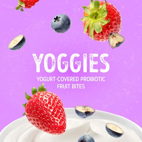 Nature's Garden Probiotic Mixed Berry Yoggies, 21oz (30 x 0.7oz) - Yogurt Covered Fruit Snack, High Fiber, Real Fruit Pieces, Fruit Snack Packs for Adults & Kids