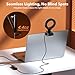 FDKOBE Ring Light for Laptop/Computer,Zoom Call, 4'' Small Video Conference Lighting with Webcam Style Mount and Tripod,3 Light Modes&10 Brightness Levels,Selfie