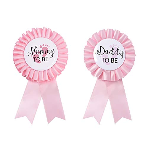 Daddy to be & Mom to be Tinplate Badge Pin - Baby Shower