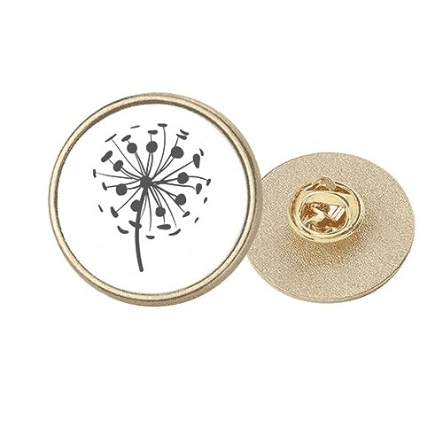 Broche ronde en métal doré pissenlit pour ajuster un décolleté trop plongeant