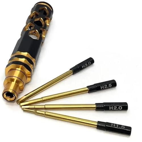 Destornillador hexagonal cuatro en uno para drones KV1100 con puntas intercambiables