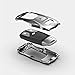 K LAKEY Car Key Fob Cover,Compatible with Audi,Armor Case with Buckle - silver -