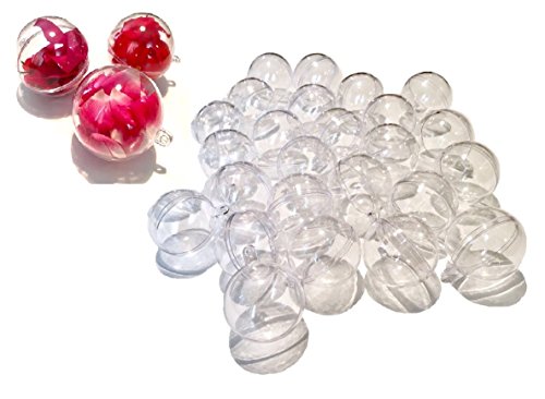 CRYSTAL KING Lot de 25 Boules acryliques en Acrylique Transparent Divisible Transparent 4 cm