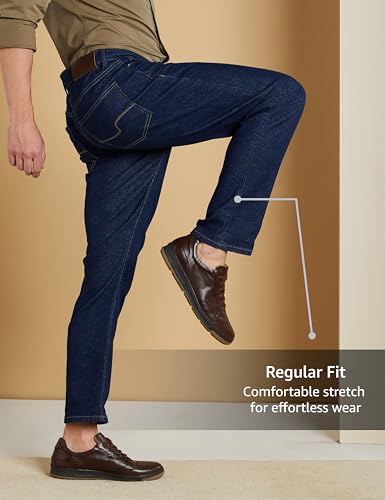 Image of Symbol Premium Men's Cotton Stretch Jeans (Regular Fit)