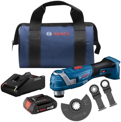 BOSCH GOP18V-34B12 18V Brushless StarlockPlus Oscillating Multi-Tool Kit with (1) 2 Ah Standard ...