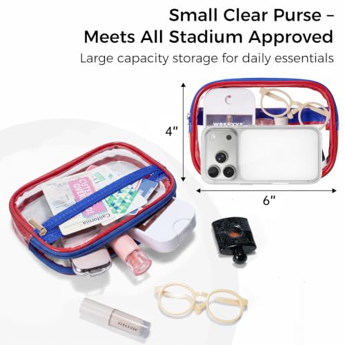 Image of Tiostep Small Clear Bag for Stadium Events Crossbody Mini Clear Purse