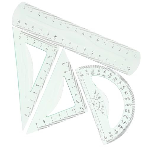 Abaodam 多機能 描画三角定規 測定ツール 建築設計 学生用 幾何学用 軽量持ち運び可能