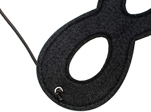 One Stop Kids Black Superhero Eye Mask, Adjustable Elastic Rope - Great for Cosplay Halloween Costume Domino Masquerade Party Accessory Favour