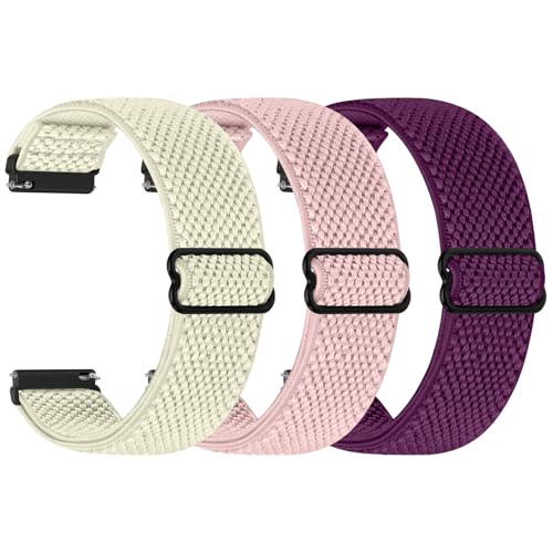 YONGBB 22mm Bracelet en nylon élastique pour Xiaomi Redmi Watch 5 Active/5 Lite/Watch S4 47mm/S4 Sport/Garmin Venu 3/Venu 2/Forerunner 255/265/Amazfit Bip 6/Bip...