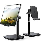 Lomicall タブレット スタンド 高さ調整 ホルダー 角度調整可能 : 卓上縦置きスタンド, タブレット置き台, デスク台, 立てる, 机 つくえ, テーブル, 設置, 横向き, 両手解放...