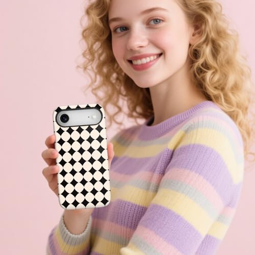 Coque iPhone 17 Air fine MagSafe anti-jaunissement à carreaux tendance - 7
