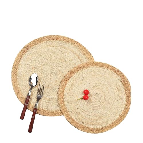 Sets de table tressés faits main lavables et antidérapants 38cm