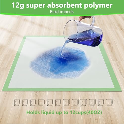 Image of Gimars XL 6-Layer Ultra Absorbent 1200ml 48-Hour Leak-Proof Dog Pee Pads, Quick Dry Extra Large Puppy Pads for Puppy Training, Senior & Incontinent Dogs, Cats, Overnight Use, 30 inchx36 inch, 30 Count Green