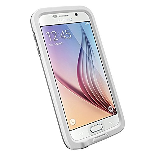 LifeProof FRĒ Samsung Galaxy S6 Waterproof Case - Retail Packaging - AVALANCHE (WHITE/GREY)