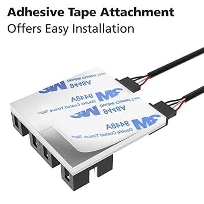 Akasa Internal 1-to-4 USB 2.0 Splitter Hub Cable | Expands a USB 2.0 9-pin header to 4 headers | Includes Adhesive Tape | 30cm | AK-CBUB64-30BK