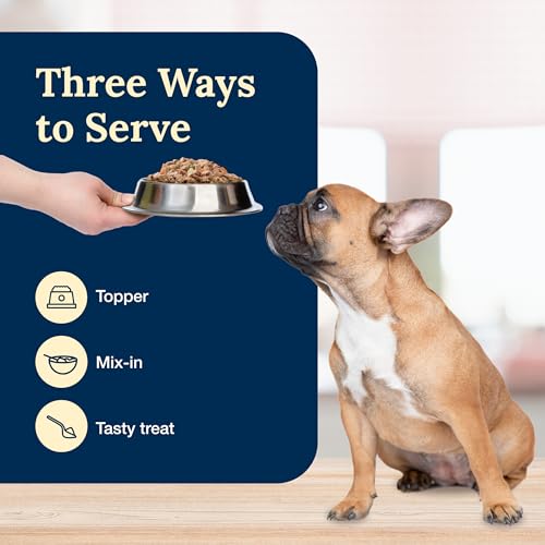 Image of Blue Buffalo Delectables Natural Wet Dog Food Toppers, Hearty Beef Cuts in Gravy, 3-oz (24 Pouches)