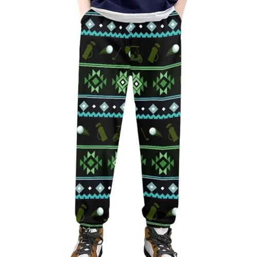 Pinupub Boys Girls Joggers Pants with Pockets Cute Graphic Print Casual Bundle Foot Sport Sweatpants
