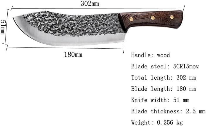 DAXXIN Meat Cleaver,Cleaver Knife, 6.5 Inch 5CR15 Stainless Steel Fishing Knife Boning Knife Kitchen Bone Meat Fish Sushi Knife Fruit Vegetables Cutting Tool Meat Cleaver, Zengjianhong5121