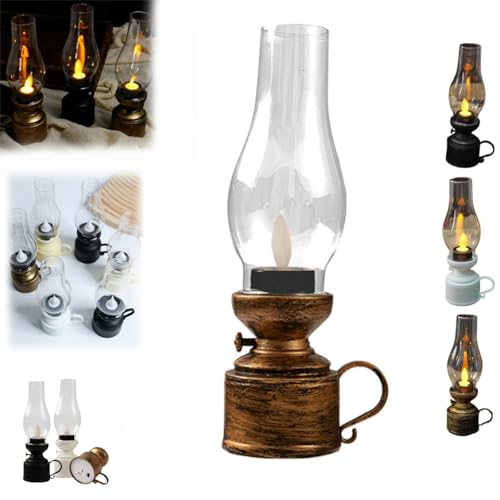 Goderat LED LIGHT ELECTRONIC KEROSENE LAMP Led Vintage Kerosene Lamp Electronic Swing Candle,Led Flameless Candle Lantern Kerosene Oil Lamp,Vintage Flameless Table Lamp,Vintage Electric Oil Lamp Table Lamp cover