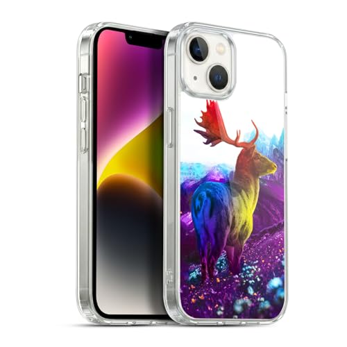 Funda de Gel Suave Dave Loblaw Ciervo de Montaña Morado para Apple iPhone 14 Plus 1