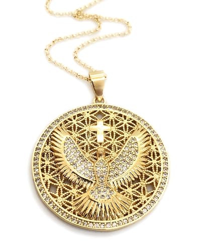 LESLIE BOULES Holy Spirit Medalion Pendant Necklace image