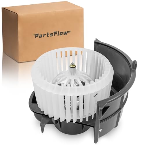Image of PartsFlow 700262 Front A /C Heater Blower Motor W /Fan Cage For 2007-2015 Audi Q7 For 2004-2010 Volkswagen Touareg 7L0820021Q