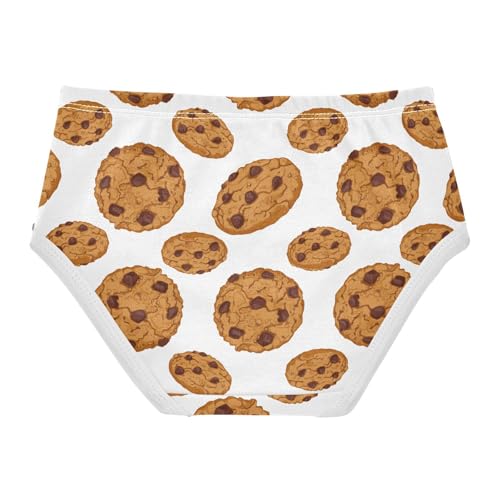 Girls Underwear Soft Cotton Chocolate Chip Cookies Kids Panties in Sizes 2/3t, 4t, 5t, 6 and 82