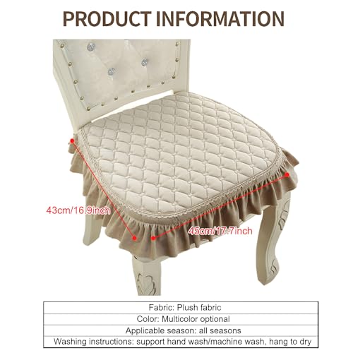 Housse de chaise lot de 4 couvre-chaises de cuisine antidérapants à volants blanc - 6
