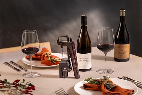 Image of Coravin Timeless Six Plus Wine Preservation System - By-the-Glass Wine Saver - With 3 Pure Argon Gas Capsules, 6 Screw Caps & Wine Aerator - Limited Edition Hermitage Red