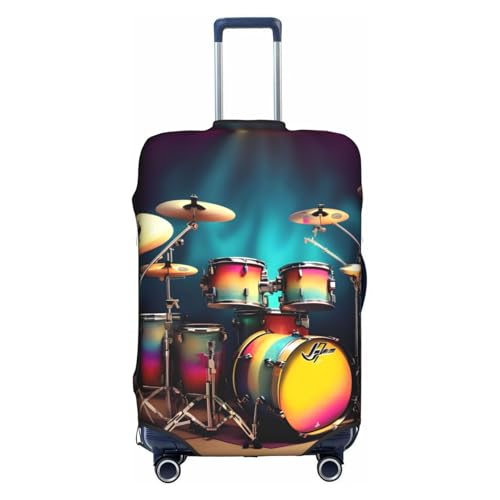 Cool Drums Set Print Luggage Cover For Suitcases, Travel Case Protector, Simple & Convenient Installation - Main Image