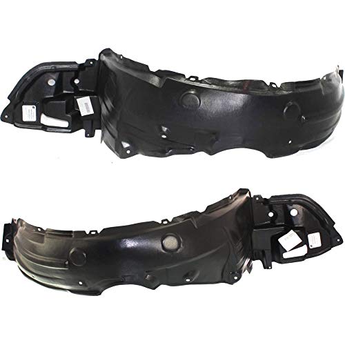 Evan-Fischer Fender Liner Set Compatible with 2009-2010 Toyota Corolla Front LH & RH Plastic Pair